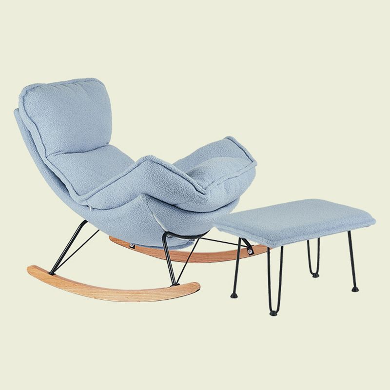 Chaise à bascule contemporaine tissu rembourré de chaise d'aile tufted back chaise à bascule bébé