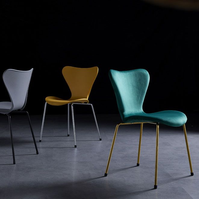 Home Wingback Dining Armless Chairs Indoor Dining Side Chairs with Metal Legs Clearhalo ' kitchen&dining_furn' 'Dining Chairs' 'Dining Tables & Seating' 'dining_chair' 'furn' 'furn_dining_chair' 'Furniture' 'furniture_dining_chair' 'Kitchen & Dining Furniture' 'kitchen' 1200x1200_ec523f03-04a4-45e5-81d7-57b0d0526a64