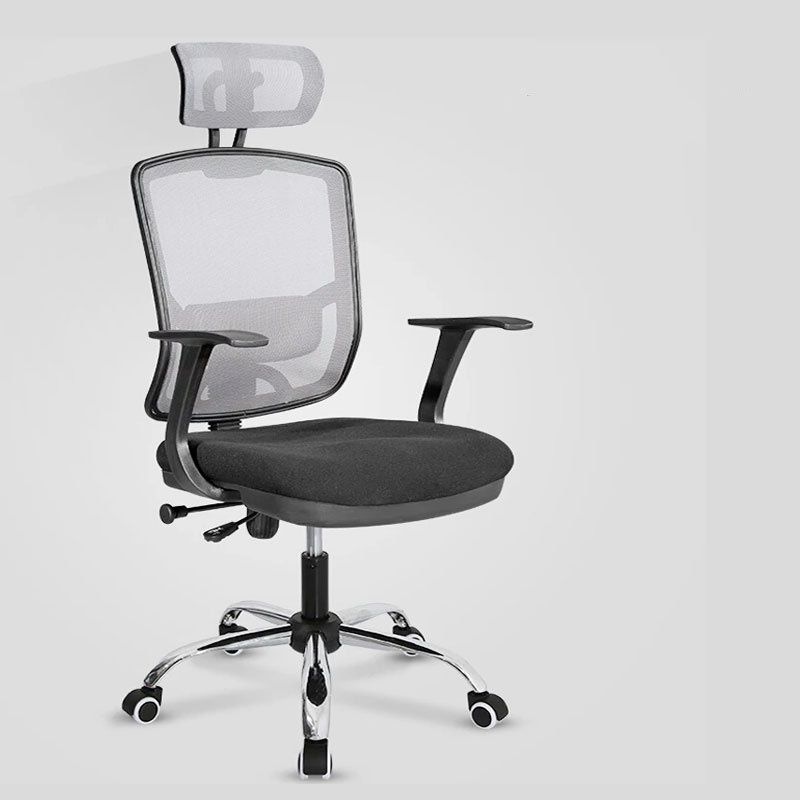 Contemporary Mesh Computer Chair Mid-Back Desk Chair with Wheels in Gray Clearhalo 'furn' 'furn_office_chair' 'Furniture' 'Office Chairs' 'Office Furniture' 'office_chair' 1200x1200_ec530242-baef-4b2f-af2b-35b0278368fd