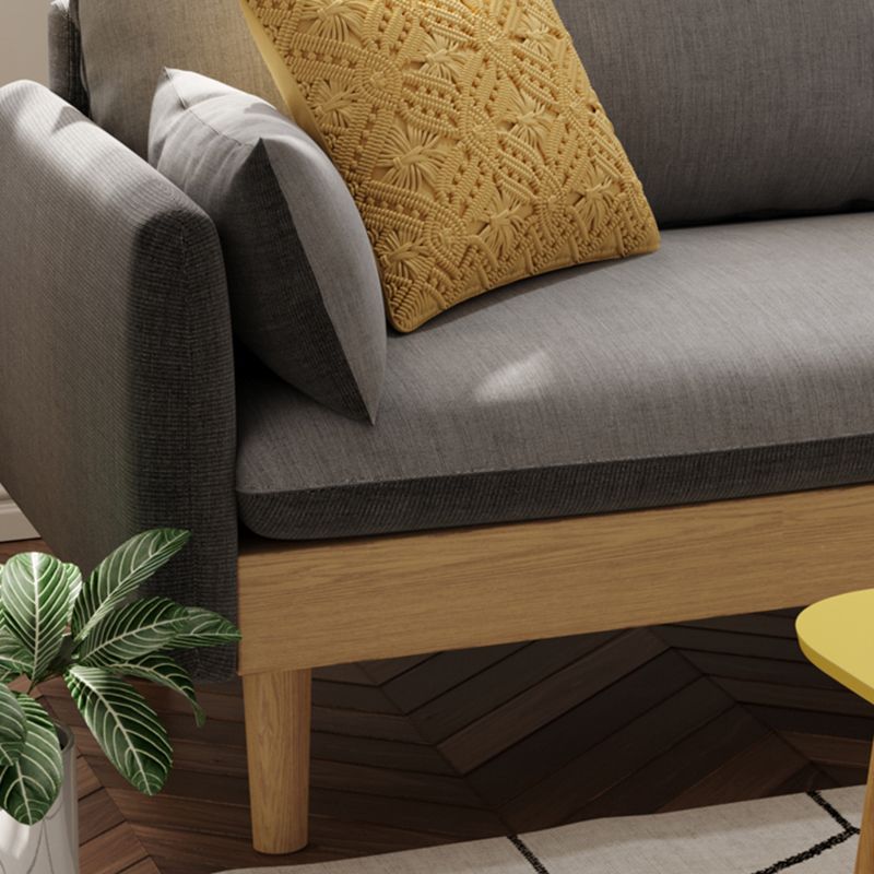 Living Room Fabric Loveseat Cushion Back Settee with Square Arms Clearhalo 'furn' 'furn_sofas' 'Furniture' 'furniture_sofas' 'Living Room Furniture' 'Sofa' 'sofas' 1200x1200_ec541b24-75bd-4040-a3fd-a273ade4850f