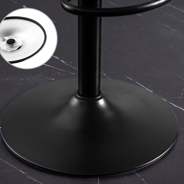 Contemporary Leather Home Stool Matte Finish Adjustable Footrest Barstool Clearhalo 'Bar Furniture' 'Bar Stools' 'bar_stools' 'furn' 'furn_bar_stools' 'Furniture' 'furniture_bar_stools' 'Kitchen & Dining Furniture' 1200x1200_ec5541ee-8759-45f7-a76c-889dc820df35