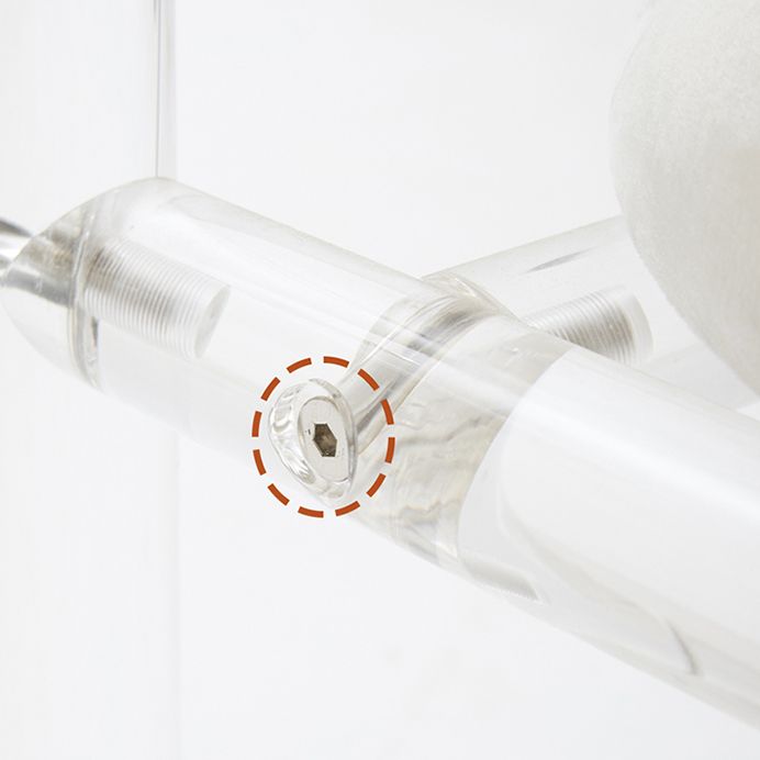 Zeitgenössischer Stil offener gepolsterter Acryl -Basis -Ess -Seitenstuhl offen