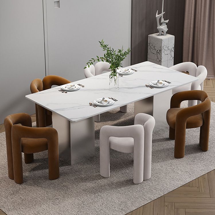 Matte Finish Open Dining Chair Designer Style Home Velvet Arm Chair Clearhalo 'Dining Chairs' 'Dining Tables & Seating' 'dining_chair' 'furn' 'furn_dining_chair' 'Furniture' 'Kitchen & Dining Furniture' 1200x1200_ec55ba8b-ffc4-4ba5-8ea3-81ccd0de3d90