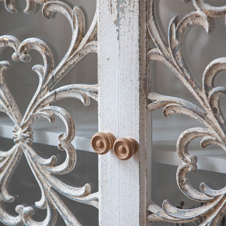 Traditional Wood Display Stand Glass Doors Storage Cabinet with Doors for Living Room Clearhalo 'Display & China Cabinets' 'display_china_cabinets' 'furn' 'furn_display_china_cabinets' 'Furniture' 'Kitchen & Dining Furniture' 1200x1200_ec56ce50-6b66-44b6-a227-7938d2ba55cd