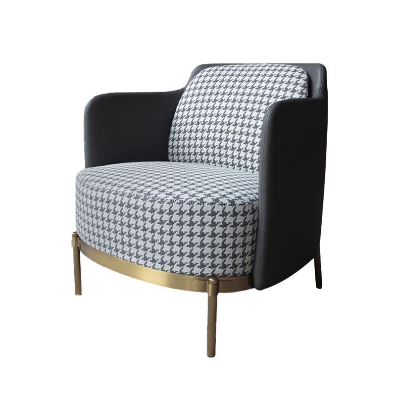 Glam Basic Four Leg Arm Chair Leather Accent Armchair for Bedroom