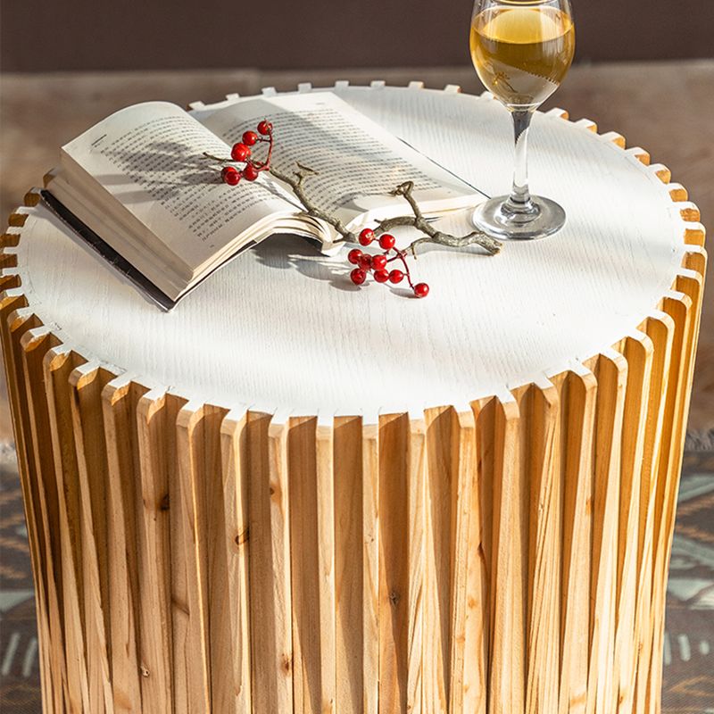 Modernistic Round Solid Wood Side Table Rustic Tree Stump Side End Snack Table Clearhalo 'Coffee & Accent Tables' 'End & Side Tables' 'end_side_tables' 'furn' 'furn_end_side_tables' 'Furniture' 'Living Room Furniture' 1200x1200_ec587991-d261-4c3f-95f1-bfc5cc31ce6d