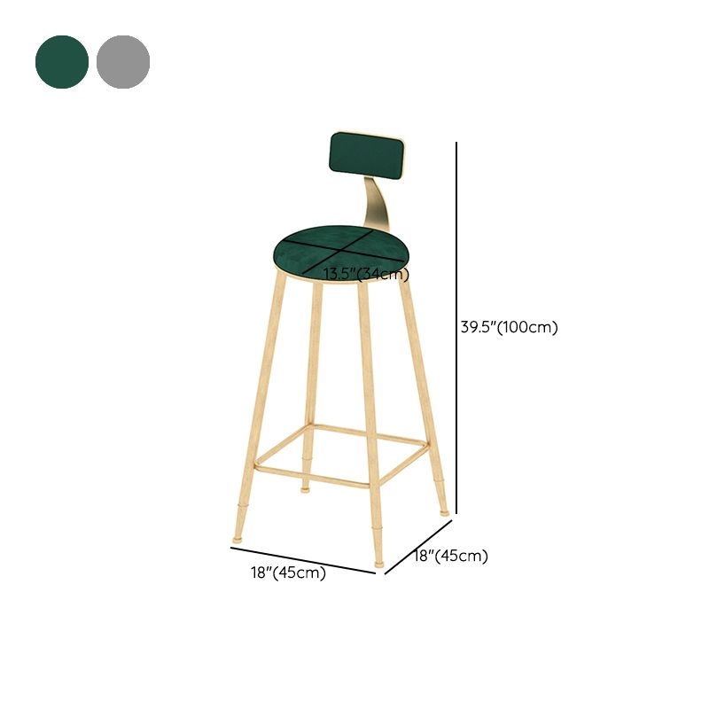 Low Back Dining Stools Round Upholstered Bar Stools with Footrest Clearhalo 'Bar Furniture' 'Bar Stools' 'bar_stools' 'furn' 'furn_bar_stools' 'Furniture' 'Kitchen & Dining Furniture' 1200x1200_ec58c05f-e9d9-4a18-bad4-e5ead51d41cd