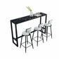 Rectangle Bar Dining Table Modern Bar Dining Table with Trestle Base in Black Clearhalo 'Bar Furniture' 'Bar Tables' 'bar_tables' 'furn' 'furn_bar_tables' 'Furniture' 'furniture_bar_tables' 'Kitchen & Dining Furniture' 1200x1200_ec596b53-eda5-4bfc-bdf0-3141c4c05977