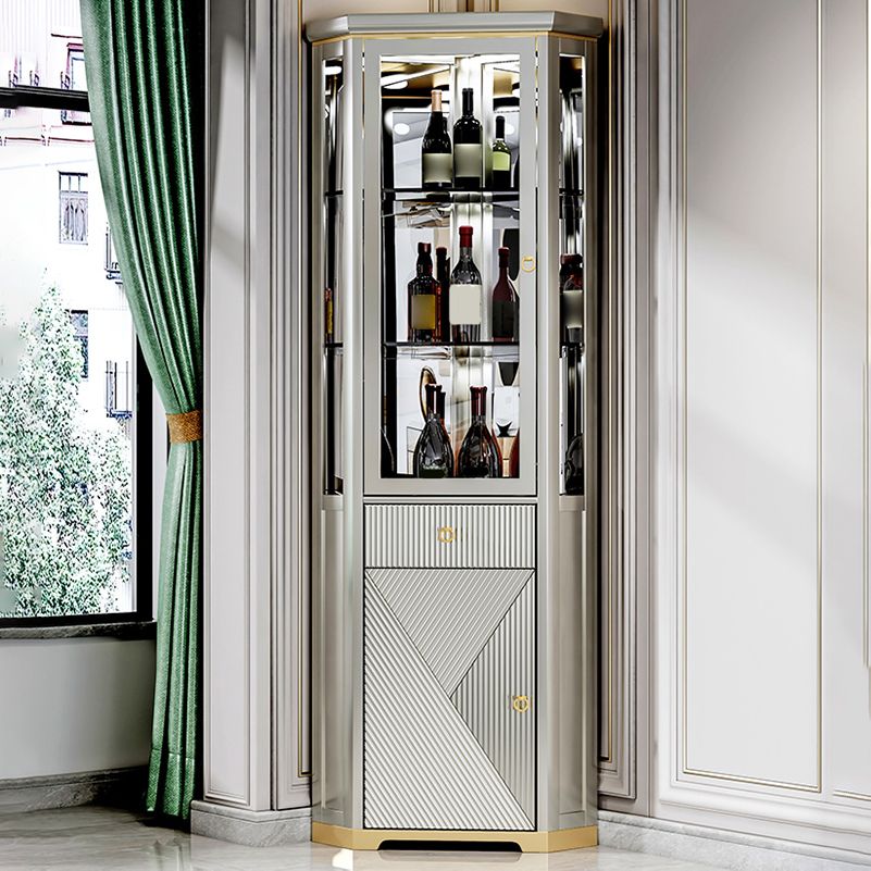 Zeitgenössische Eichenausstellungsständer Einheit Curio Schrank mit Türen