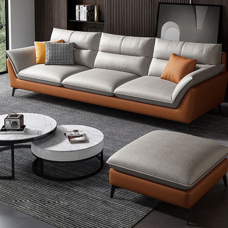 34.65" H Scandinavian Standard Pillow Top Arm Sofa With Biscuit Back Clearhalo 'furn' 'furn_sofas' 'Furniture' 'furniture_sofas' 'kitchen' 'kitchen_sofas' 'Living Room Furniture' 'Sofa' 'sofas' 1200x1200_ec5b225f-6259-41e3-ada4-e77fb5157281