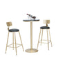 Glam Style Bar Table Set 1/2/3 Pieces Bar Table with Metal Stools Clearhalo 'Bar Furniture' 'furn' 'furn_home_bar_bar_sets' 'Furniture' 'Home Bars & Bar Sets' 'home_bar_bar_sets' 'Kitchen & Dining Furniture' 1200x1200_ec5db9db-8951-4c3f-bc07-3080246d5218