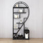 Contemporary Bookcase Open Back Metal Bookshelf for Home Office