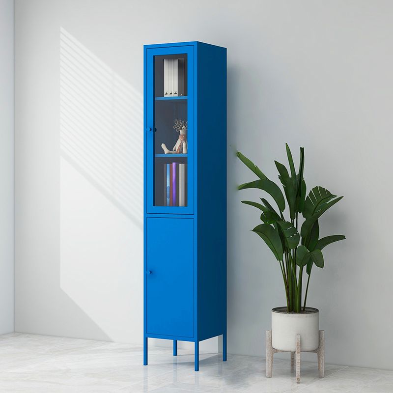 Multiple Colors Modern Style Bookshelf, Metal Bookcase for Home