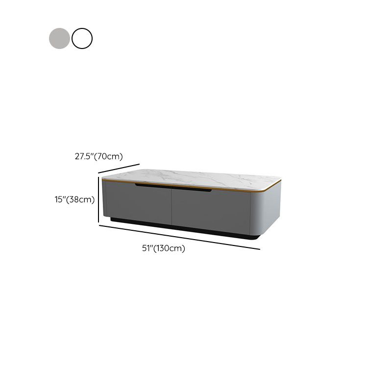 Block 1 tavolino singolo con cassetti Tavolino da cocktail moderno rettangolare