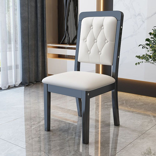 Wood Tufted Dining Chair Modern Style Upholstered Armless Dining Chairs