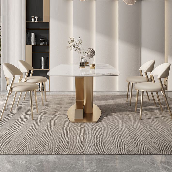 Set da tavolo rettangolo in stile glam 1/4/5/7/9 pezzi set da pranzo per uso domestico