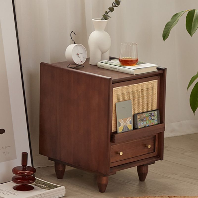 Modern Lower Shelf Nightstand Rattan Bedside Cabinet for Bedroom Clearhalo 'Bedroom Furniture' 'furn' 'furn_night_stand' 'Furniture' 'night_stand' 'Nightstands' 1200x1200_ec61c89d-9b69-47ad-944d-9b887c4ba68b