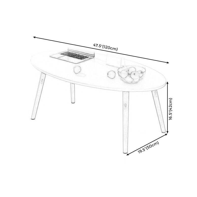 4 Legs Base Design Wood Color Solid Wood White/wood-based Panel Top Coffee Table Clearhalo 'Coffee & Accent Tables' 'Coffee Tables' 'coffee_tables' 'furn' 'furn_coffee_tables' 'Furniture' 'furniture_coffee_tables' 'Living Room Furniture' 1200x1200_ec639cf3-f493-4544-81cf-51431a383d91