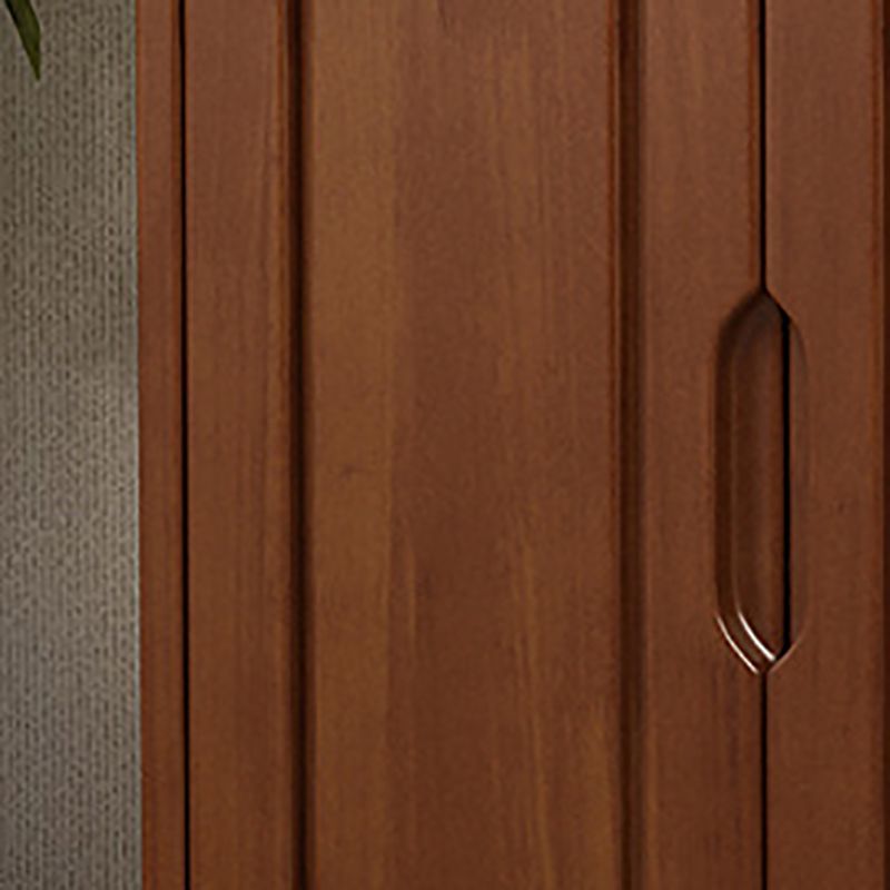 Mid-Century Modern Accent Cabinet Rubberwood 3 - Drawer With Doors Cabinet Clearhalo 'Cabinets & Chests' 'cabinets_chests' 'furn' 'furn_cabinets_chests' 'Furniture' 'Living Room Furniture' 1200x1200_ec645ed8-cb66-4f88-bc25-e4629e7856b8