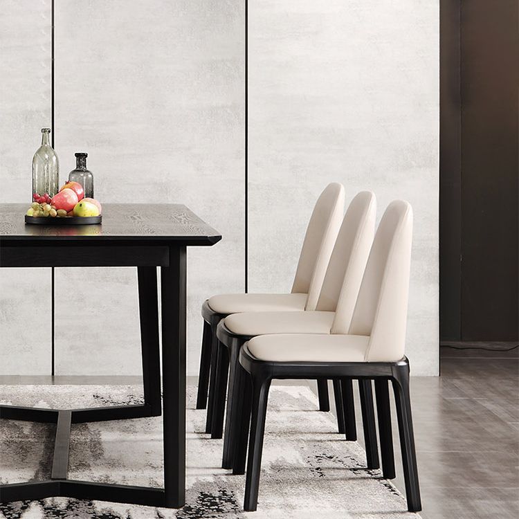 Industrial Leather Home Side Chair Matte Finish Parsons Dining Chair Clearhalo ' kitchen&dining_furn' 'Dining Chairs' 'Dining Tables & Seating' 'dining_chair' 'furn' 'furn_dining_chair' 'Furniture' 'furniture_dining_chair' 'Kitchen & Dining Furniture' 'kitchen' 1200x1200_ec64f9af-6092-488a-b33b-a3298fa9c514