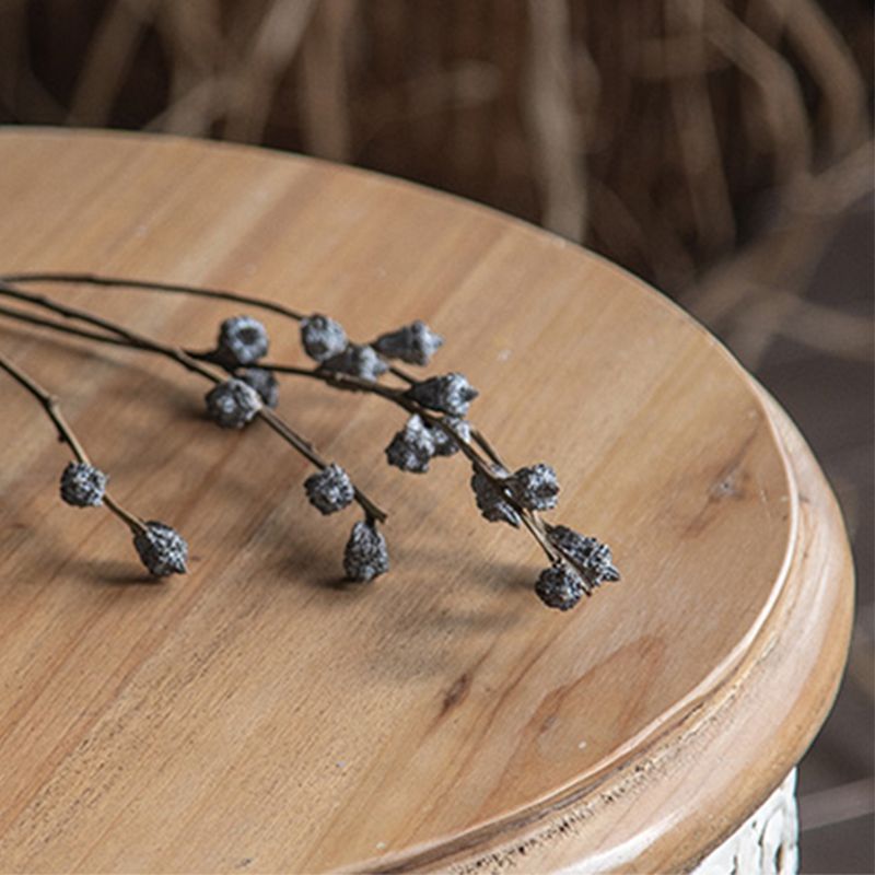 Tavolo d'angolo in campagna francese rotondo in legno solido tavolino