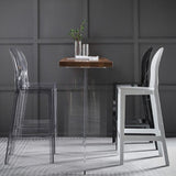Sgabelli da bar a 4 gambe per altezza da banco acrilico industriale per interno