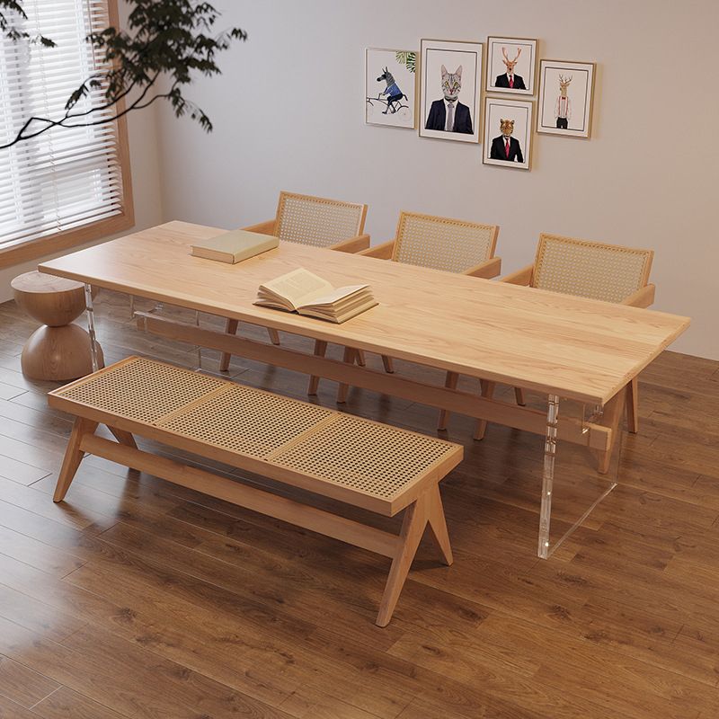 Industrial Trestle Dining Table Pine Wood Table for Dining Room Clearhalo 'Dining Tables & Seating' 'Dining Tables' 'dining_table' 'furn' 'furn_dining_table' 'Furniture' 'Kitchen & Dining Furniture' 1200x1200_ec6a1dfa-e28f-4a22-999e-791db1807fd4