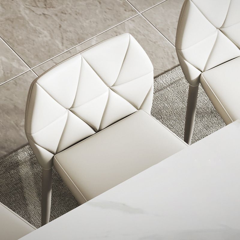 Modern Rectangle Sintered Stone Table Set 1/4/5/6/7/8 Pieces Dining Set Clearhalo 'Dining Room Sets' 'Dining Tables & Seating' 'dining_room_set' 'furn' 'furn_dining_room_set' 'Furniture' 'Kitchen & Dining Furniture' 1200x1200_ec6a7bb8-16c4-4a68-a014-4031cf4c98b5