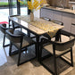 Wood Base Table Rectangle Dining Table for Kitchen Dining Room