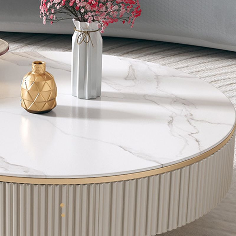 Geen verontrustende salontafel Leistenen voetstuk Glam salontafel
