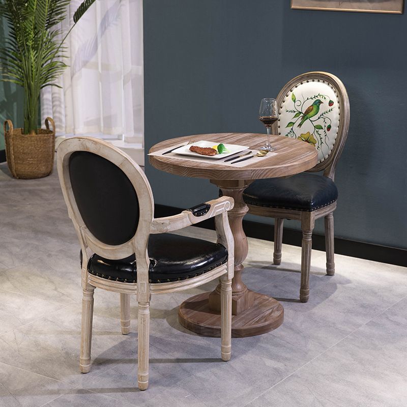 Contemporary Solid Wood Dining Table Round Dining Table for Home Use