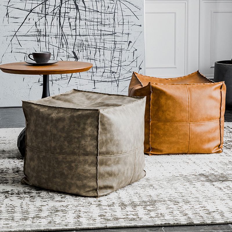 Modern Square Pouf Leather Water Resistant Pouf for Living Room Clearhalo 'furn' 'furn_ottomans_poufs' 'Furniture' 'Living Room Furniture' 'Ottomans & Poufs' 'ottomans_poufs' 1200x1200_ec6d5da9-b173-4ae3-af32-41362aae48ed