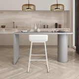 Modern 1/2 Pieces Bar Table Set Pine Wood Counter Table with High Stools for Dining Room