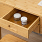 Natural Make-up Eitelkeit Bambus Flip-Top-Schminktisch mit 2 Lagerschubladen