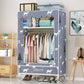 Modern Style Wardrobe Armoire Steel Frame Home Wardrobe with Drawers