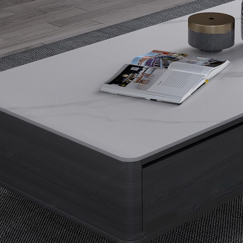Rectangle Slate Cocktail Table 4 Legs Coffee Table with Drawer Clearhalo 'Coffee & Accent Tables' 'Coffee Tables' 'coffee_tables' 'furn' 'furn_coffee_tables' 'Furniture' 'Living Room Furniture' 1200x1200_ec6f8808-d167-4a66-a3b7-8dd5ccb907d4