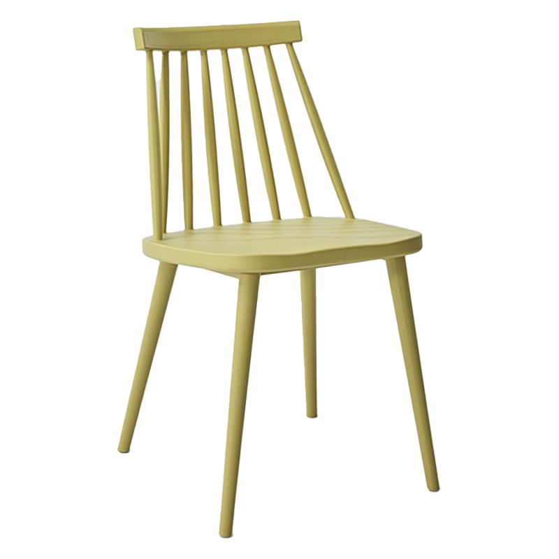 Scandinavian Slat Back Side Chair for Home Plastic Dining Armless Chair Clearhalo 'Dining Chairs' 'Dining Tables & Seating' 'dining_chair' 'furn' 'furn_dining_chair' 'Furniture' 'furniture_dining_chair' 'Kitchen & Dining Furniture' 1200x1200_ec6f9ea6-7564-4174-a4f8-0f417fd7993f