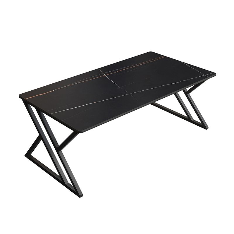 Table d'écriture en pierre de bureau de bureau rectangle de style moderne