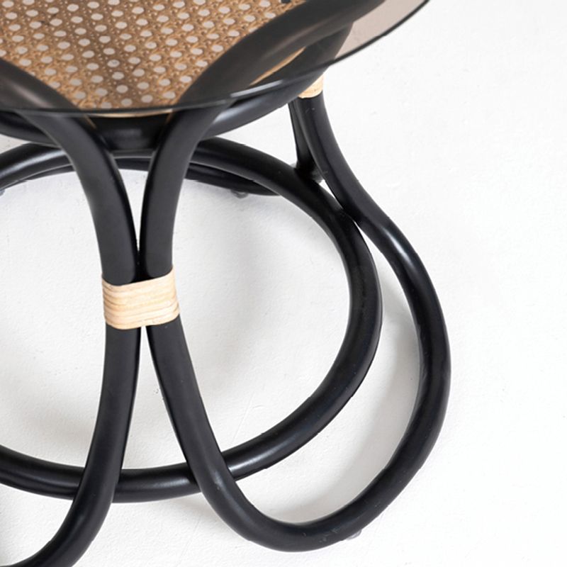 20.47 "背の高い抽象的なサイドテーブルガラストップソファサイドアクセントテーブル