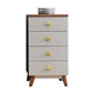 Contemporary Vertical Chest Bedroom Storage Chest in White with Drawers