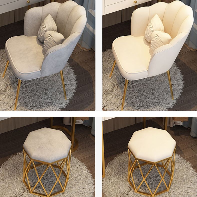 Removable Makeup Counter Bedroom Vanity Dressing Table with Lighted Mirror