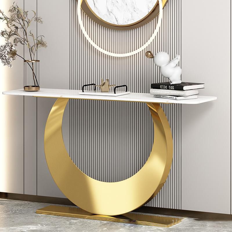 Tabla de acento de consola contemporánea mesa de consola rectangular en piedra