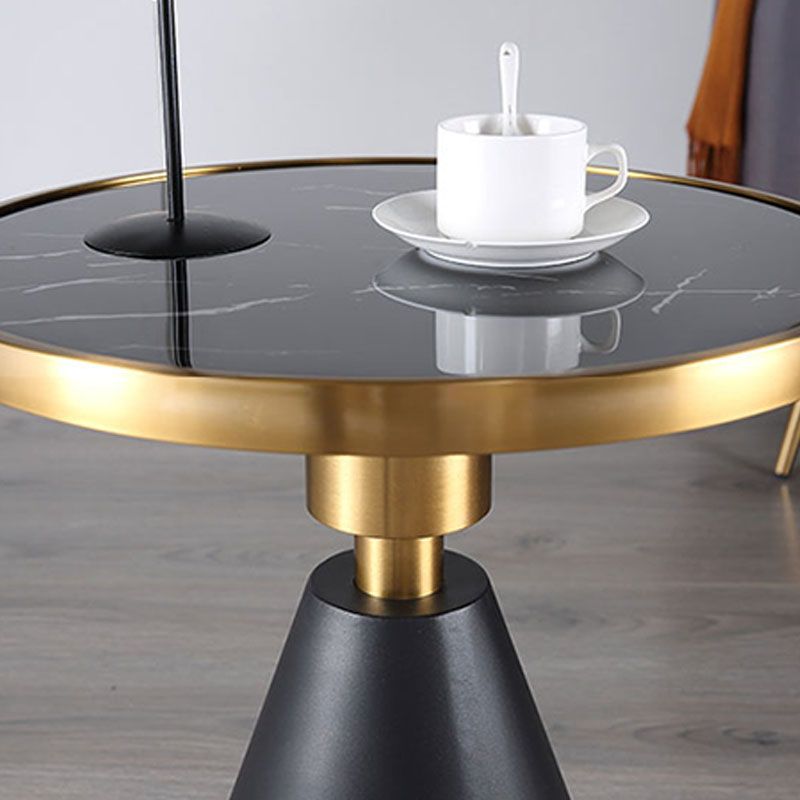 22" Tall Glam Round Marble Single Side End Table With Single Base Clearhalo 'Coffee & Accent Tables' 'End & Side Tables' 'end_side_table' 'end_side_tables' 'furn' 'furn_end_side_tables' 'Furniture' 'furniture_end_side_table' 'Living Room Furniture' 1200x1200_ec73b010-6c14-4683-808e-3854a836b5da