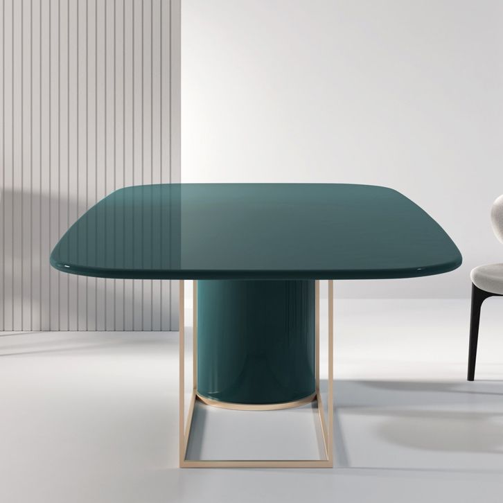 Rectangle Pine Solid Wood Table Modern Dining Table in Green with Trestle Base Clearhalo ' dining_table' 'Dining Tables & Seating' 'Dining Tables' 'furn' 'furn_dining_table' 'Furniture' 'furniture_dining_table' 'Kitchen & Dining Furniture' 'kitchen&dining_furn' 'kitchen' 'kitchen_dining_table' 1200x1200_ec746c17-0878-4da8-8990-44e2d2ad23b8