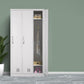 Contemporary Style Wardrobe Metal Home Wardrobe Closet with Locks