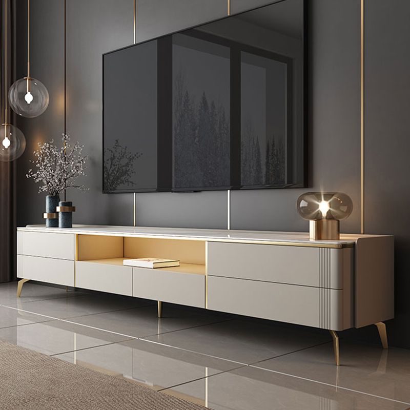 Stone Media Console Modern Media Console TV Stand for Living Room Clearhalo 'furn' 'furn_tv_stands_entertainment_centers' 'Furniture' 'Living Room Furniture' 'TV Stands & Entertainment Centers' 'TV Stands & Media Storage Furniture' 'tv_stands_entertainment_centers' 1200x1200_ec76802e-948c-4fcf-9f11-cfc098bc4552