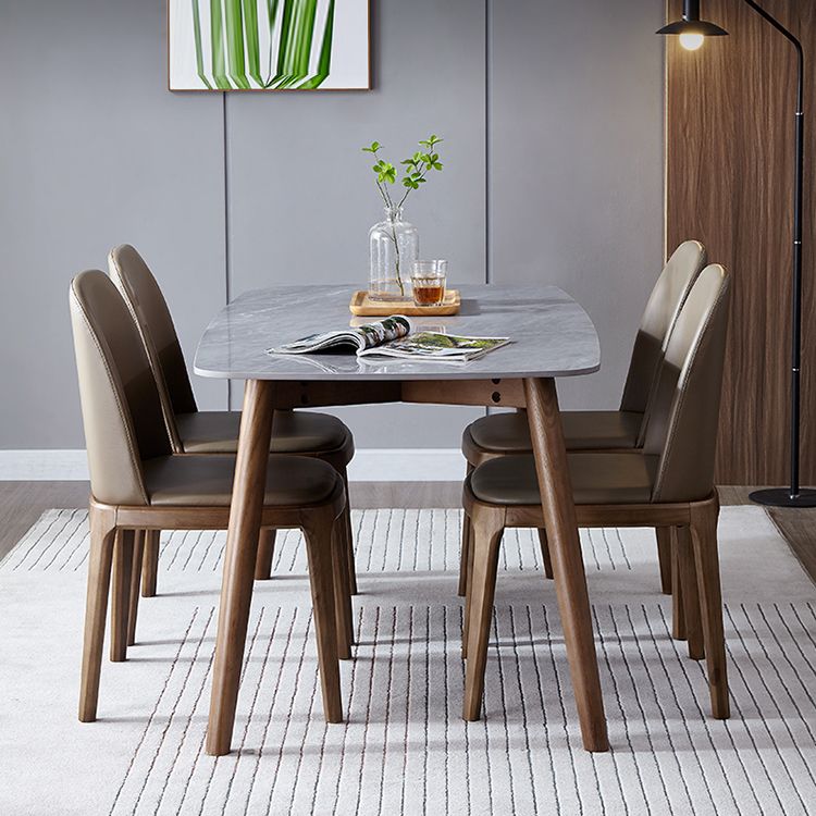 Industrial Dining Chair Solid Back Chair with 4 Wood Legs for Home Use Clearhalo ' kitchen&dining_furn' 'Dining Chairs' 'Dining Tables & Seating' 'dining_chair' 'furn' 'furn_dining_chair' 'Furniture' 'furniture_dining_chair' 'Kitchen & Dining Furniture' 'kitchen' 1200x1200_ec769ba8-b234-4e45-8c28-631457c93005