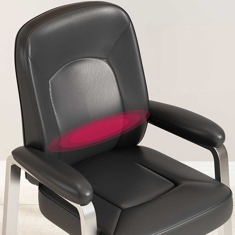 Modernismo sedia sedia in pelle di armi fissa sedia da scrivania senza ruote per la casa