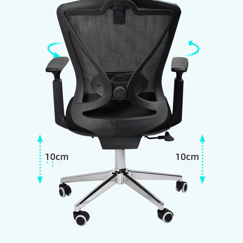 Modern & Contemporary Wheels Chair Microfiber Black High Back Chair Clearhalo 'furn' 'furn_office_chair' 'Furniture' 'Office Chairs' 'Office Furniture' 'office_chair' 1200x1200_ec7e2f8e-7b31-4efb-b4a7-9ccfb8dcd09f