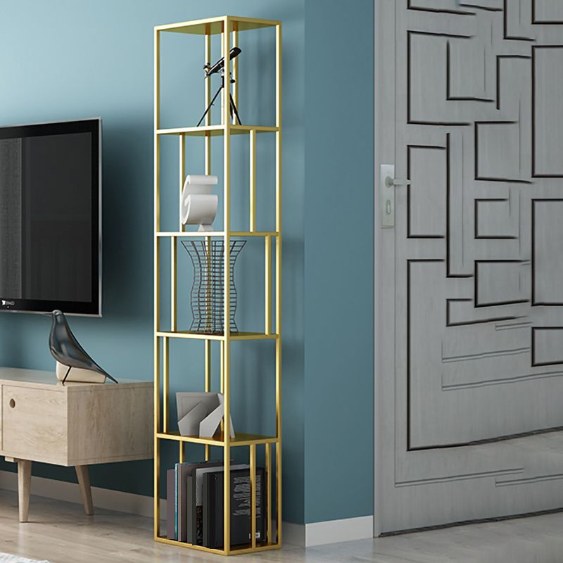 Glam Shelves Included Bookcase Standard Metal Open Back Bookshelf